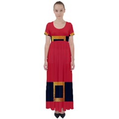 Christmas-acessories,santaclaus High Waist Short Sleeve Maxi Dress by nateshop