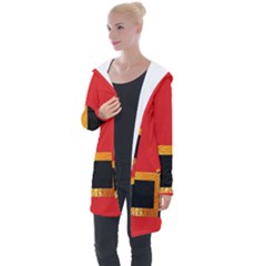 Christmas-acessories,santaclaus Longline Hooded Cardigan