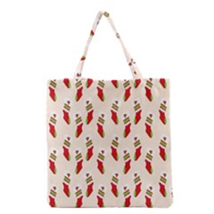 Christmas-background-christmas-stockings Grocery Tote Bag by nateshop