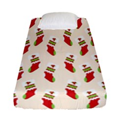 Christmas-background-christmas-stockings Fitted Sheet (single Size) by nateshop