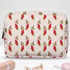 Christmas-background-christmas-stockings Make Up Pouch (medium) by nateshop