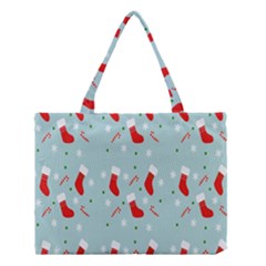 Christmas-pattern -christmas-stockings Medium Tote Bag by nateshop