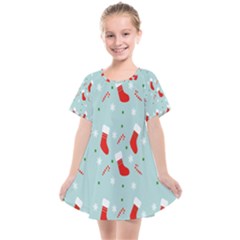 Christmas-pattern -christmas-stockings Kids  Smock Dress by nateshop