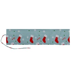 Christmas-pattern -christmas-stockings Roll Up Canvas Pencil Holder (l) by nateshop