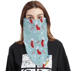 Christmas-pattern -christmas-stockings Face Covering Bandana (triangle) by nateshop