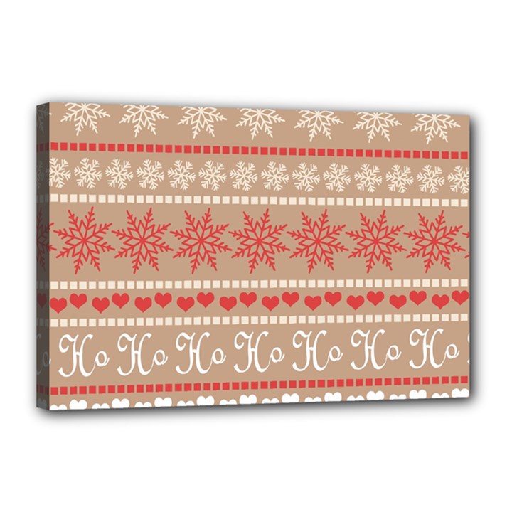 Christmas-pattern-background Canvas 18  x 12  (Stretched)