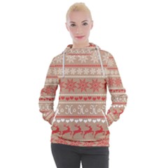 Christmas-pattern-background Women s Hooded Pullover by nateshop