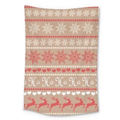 Christmas-pattern-background Large Tapestry by nateshop