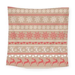 Christmas-pattern-background Square Tapestry (large) by nateshop