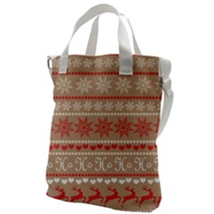 Christmas-pattern-background Canvas Messenger Bag by nateshop