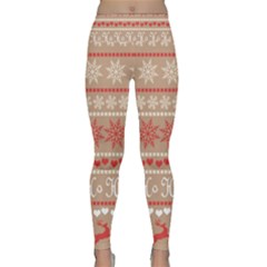 Christmas-pattern-background Lightweight Velour Classic Yoga Leggings