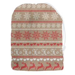 Christmas-pattern-background Drawstring Pouch (3xl) by nateshop