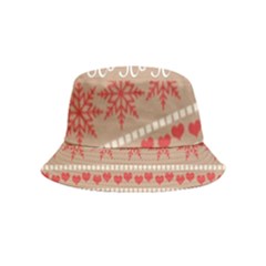 Christmas-pattern-background Inside Out Bucket Hat (kids) by nateshop