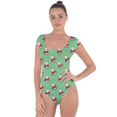 Christmas-santaclaus Short Sleeve Leotard  by nateshop