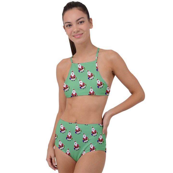 Christmas-santaclaus High Waist Tankini Set