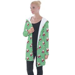 Christmas-santaclaus Longline Hooded Cardigan by nateshop