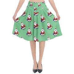 Christmas-santaclaus Flared Midi Skirt by nateshop