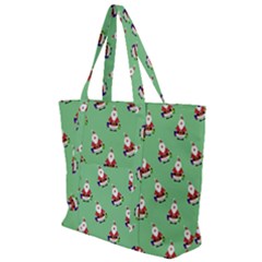 Christmas-santaclaus Zip Up Canvas Bag by nateshop