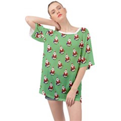 Christmas-santaclaus Oversized Chiffon Top by nateshop