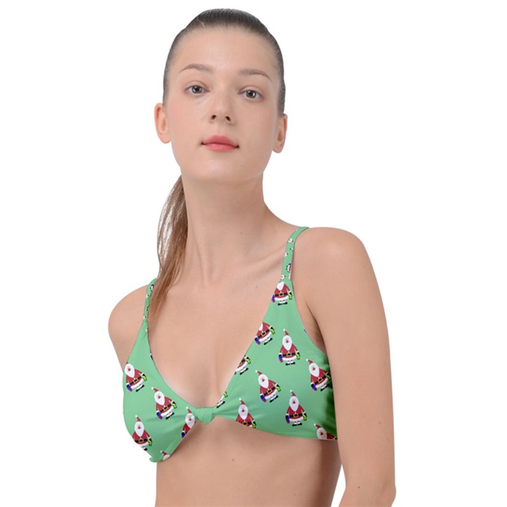 Christmas-santaclaus Knot Up Bikini Top