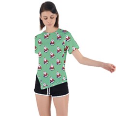 Christmas-santaclaus Asymmetrical Short Sleeve Sports Tee