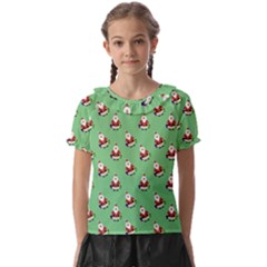 Christmas-santaclaus Kids  Frill Chiffon Blouse by nateshop