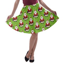 Christmas-santaclaus A-line Skater Skirt by nateshop