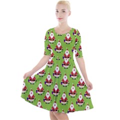 Christmas-santaclaus Quarter Sleeve A-line Dress by nateshop