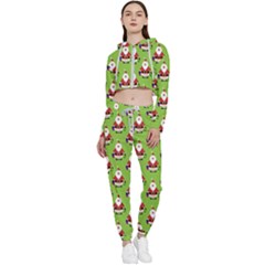 Christmas-santaclaus Cropped Zip Up Lounge Set by nateshop