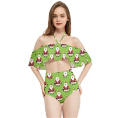 Christmas-santaclaus Halter Flowy Bikini Set  by nateshop