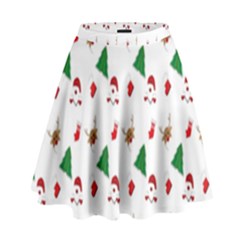 Christmas-santaclaus High Waist Skirt by nateshop