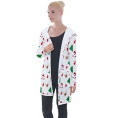 Christmas-santaclaus Longline Hooded Cardigan