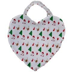 Christmas-santaclaus Giant Heart Shaped Tote by nateshop