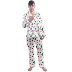 Christmas-santaclaus Men s Long Sleeve Satin Pajamas Set by nateshop