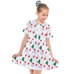 Christmas-santaclaus Kids  Short Sleeve Shirt Dress by nateshop