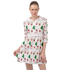 Christmas-santaclaus Mini Skater Shirt Dress by nateshop