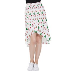 Christmas-santaclaus Frill Hi Low Chiffon Skirt by nateshop