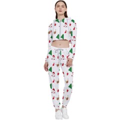 Christmas-santaclaus Cropped Zip Up Lounge Set by nateshop