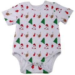 Christmas-santaclaus Baby Short Sleeve Onesie Bodysuit by nateshop