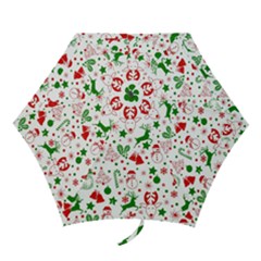 Christmas-seamless-green  Mini Folding Umbrellas by nateshop