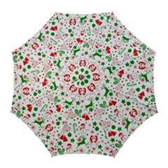 Christmas-seamless-green  Golf Umbrellas by nateshop