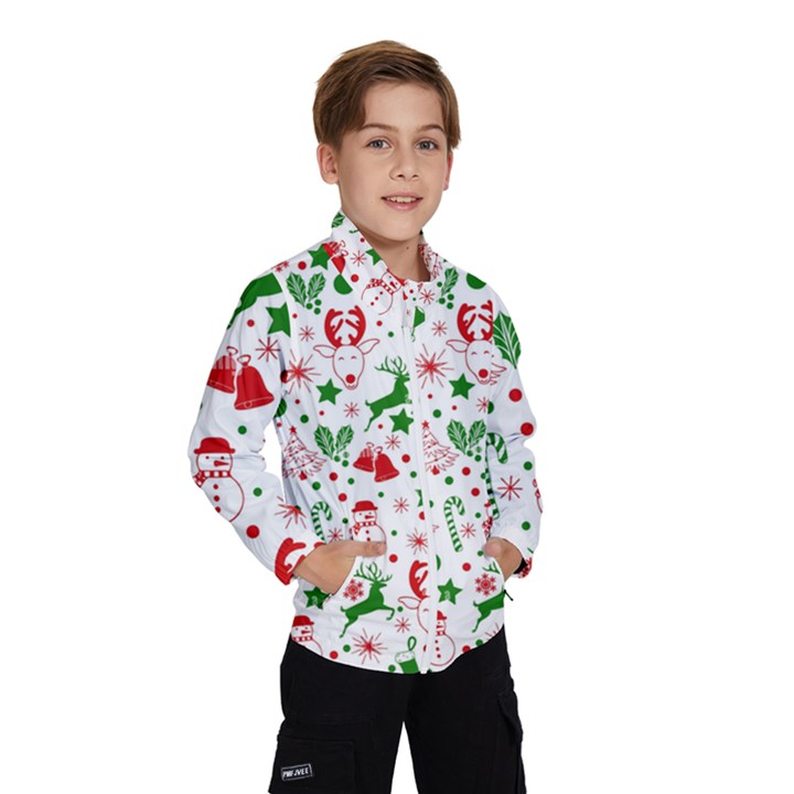 Christmas-seamless-green  Kids  Windbreaker