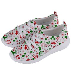 Christmas-seamless-green  Women s Lightweight Sports Shoes by nateshop