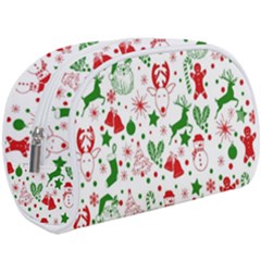 Christmas-seamless-green  Make Up Case (large) by nateshop