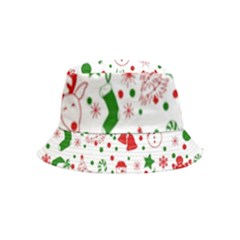 Christmas-seamless-green  Bucket Hat (kids) by nateshop