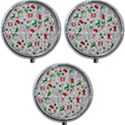 Christmas-seamless-green  Mini Round Pill Box (Pack of 3) View1