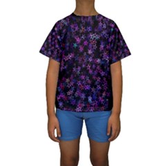 Christmasstars-001 Kids  Short Sleeve Swimwear by nateshop