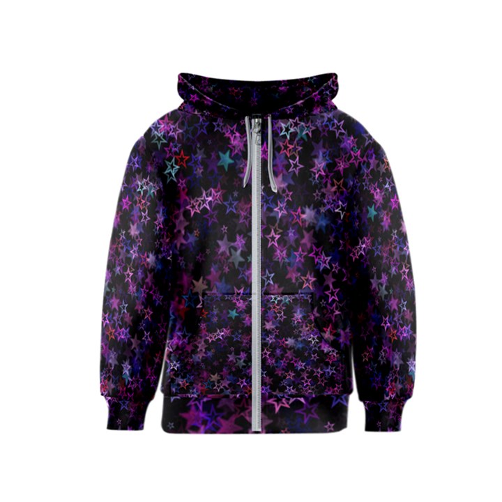 Christmasstars-001 Kids  Zipper Hoodie