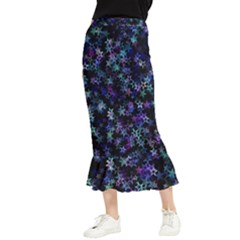 Christmasstars-002 Maxi Fishtail Chiffon Skirt by nateshop