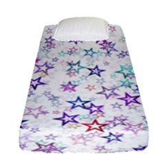 Christmasstars-003 Fitted Sheet (single Size) by nateshop